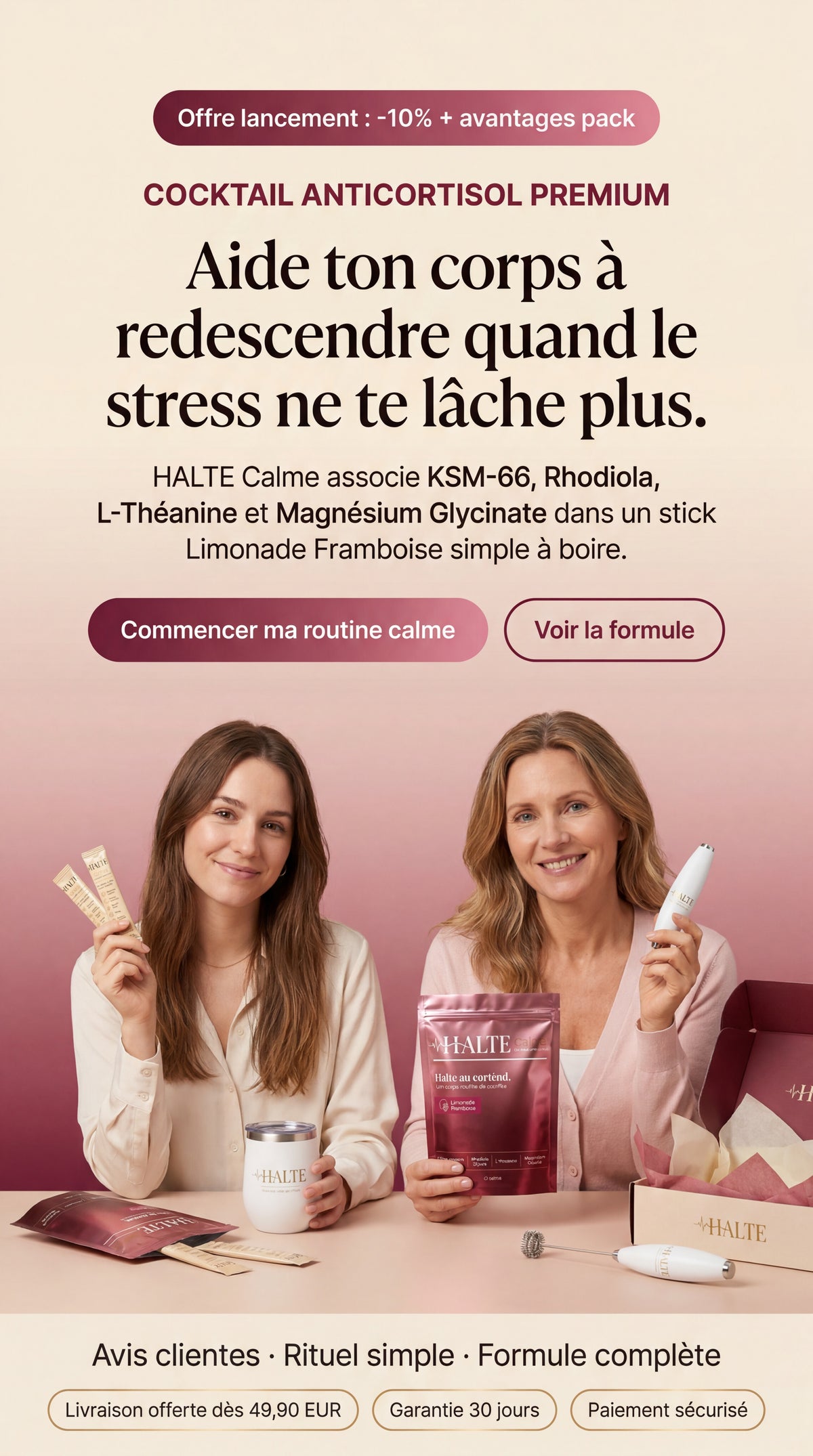 HALTE Calme - Cocktail anticortisol premium