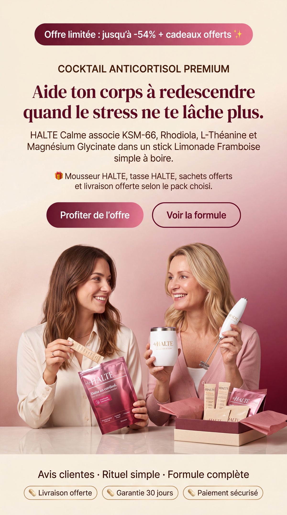 HALTE Calme - Cocktail anticortisol premium