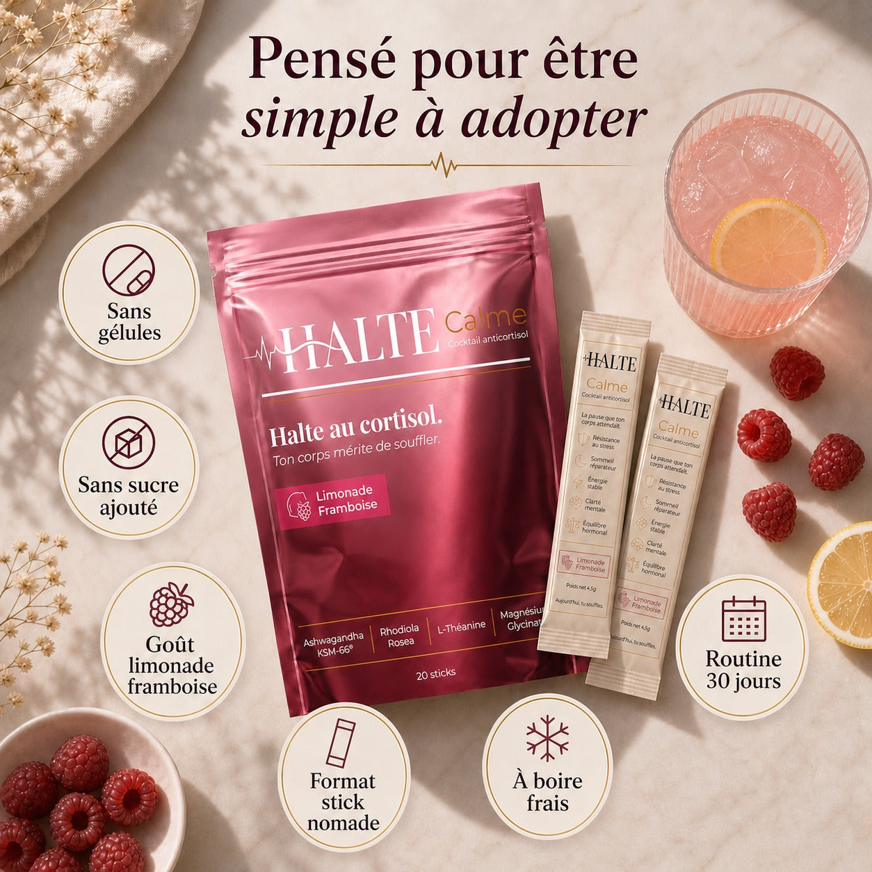 HALTE Calme clean label